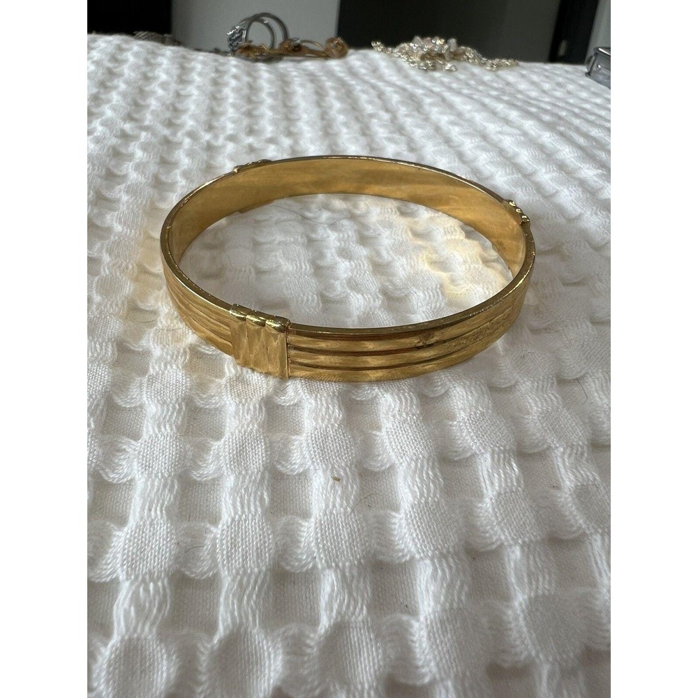 Vintage Napier Gold Tone Modernist Cuff Bracelet